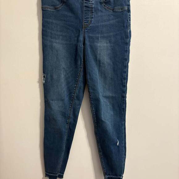 Spanx Denim - Spanx Distressed Ankle Skinny Jeans in Medium Wash Medium